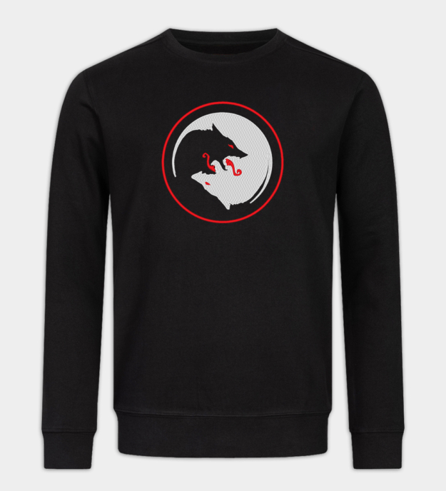 Odin's Wolven geborduurde sweatshirt
