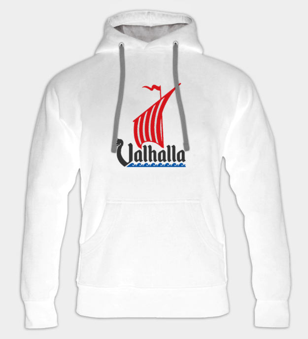 Viking Draak Schip geborduurde hoodie