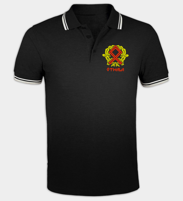 Othala-rune geborduurde poloshirt
