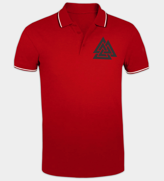 Valknut geborduurde poloshirt