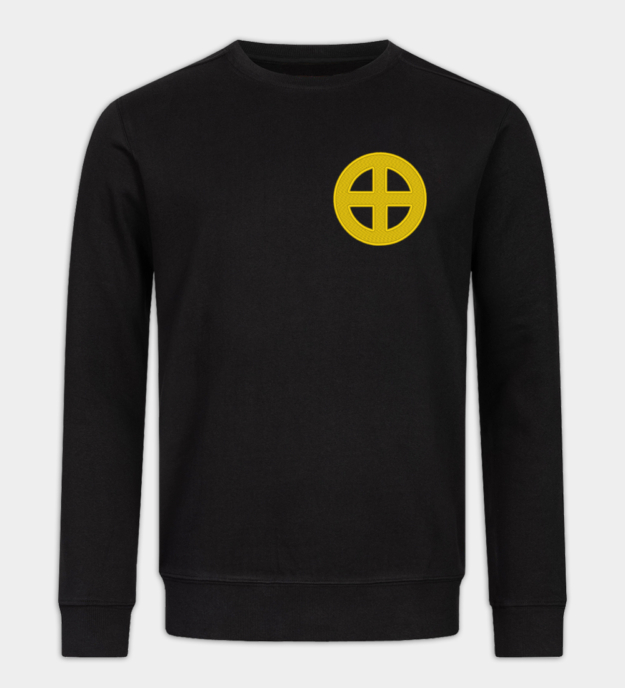 Zonnekruis geborduurde sweatshirt